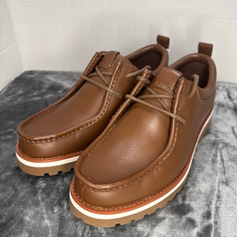 Coach Men's Banks Chestnut Brown Leather Boots